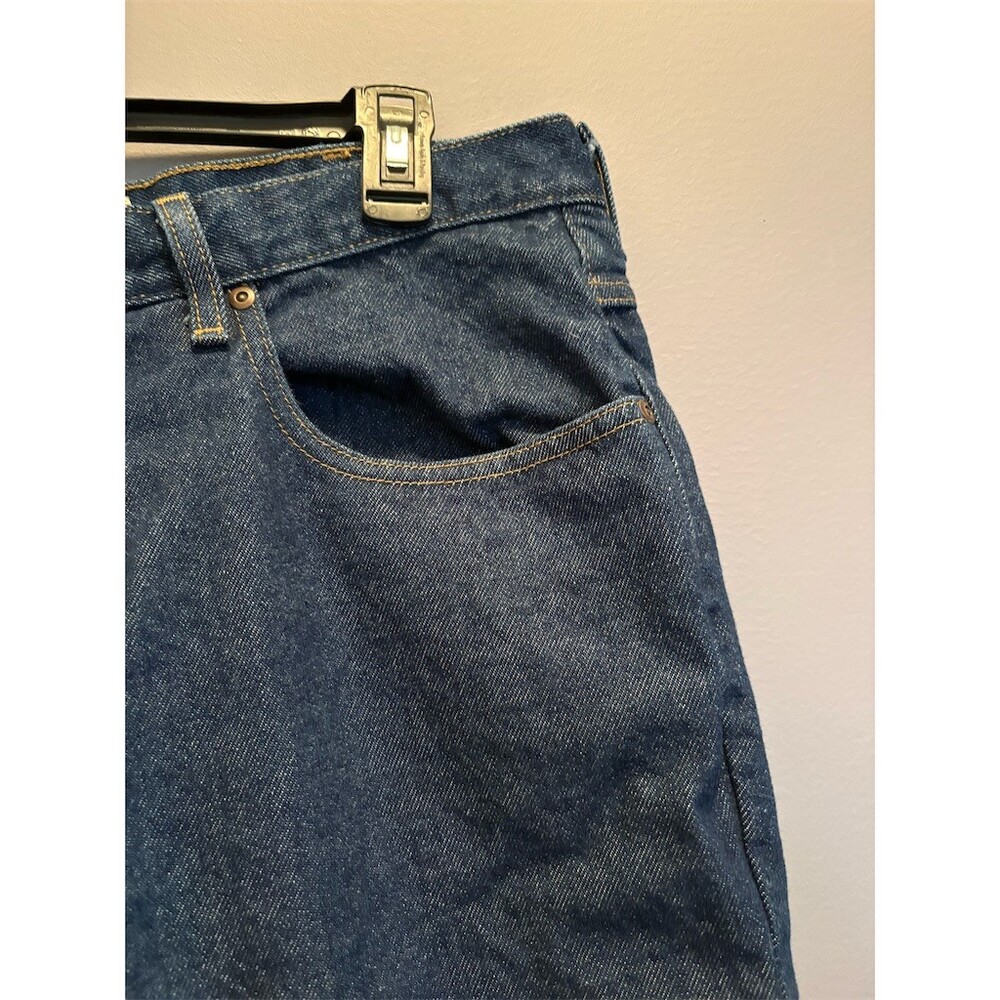 L.L.Bean Jeans Mens 36x26 Dark Blue Denim Straight Leg 5-Pocket Mid Rise - Picture 4 of 9